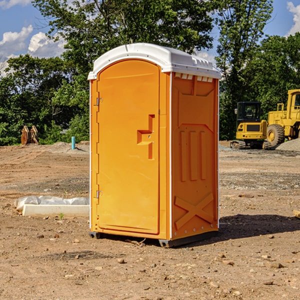 can i customize the exterior of the portable toilets with my event logo or branding in Johnston